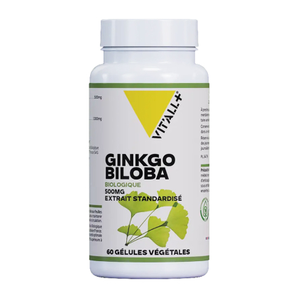 Ginkgo Biloba bio 500mg - Performances cognitives - 60 gélules végétales
