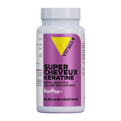 Kératine pure - Super Cheveux - 60 gélules végétales