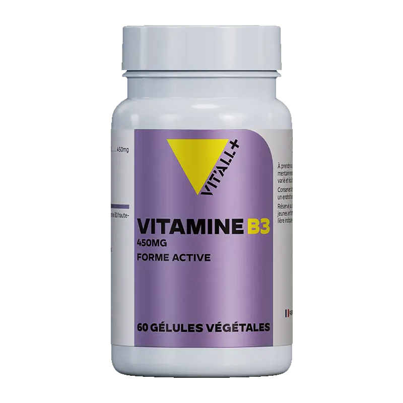 Vitamine B3 450mg forme active - 60 gélules végétales