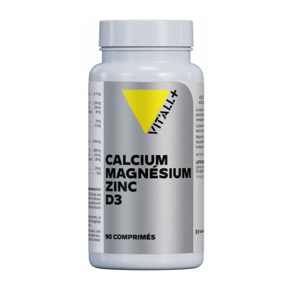 Complément Calcium magnésium zinc + D3 - 90 comprimés