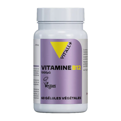 Vitamine B12 forme active 1000µg certifiée vegan - 60 gélules végétales