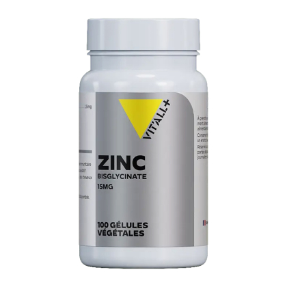 Zinc bisglycinate 15mg - 100 gélules végétales