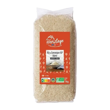 Riz long blanc bio de Camargue IGP - Origine France - 1kg