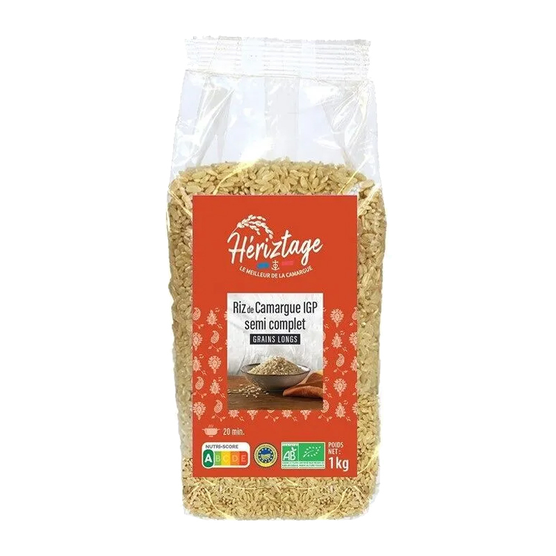 Riz long semi-complet bio de Camargue IGP - Origine France - 1kg
