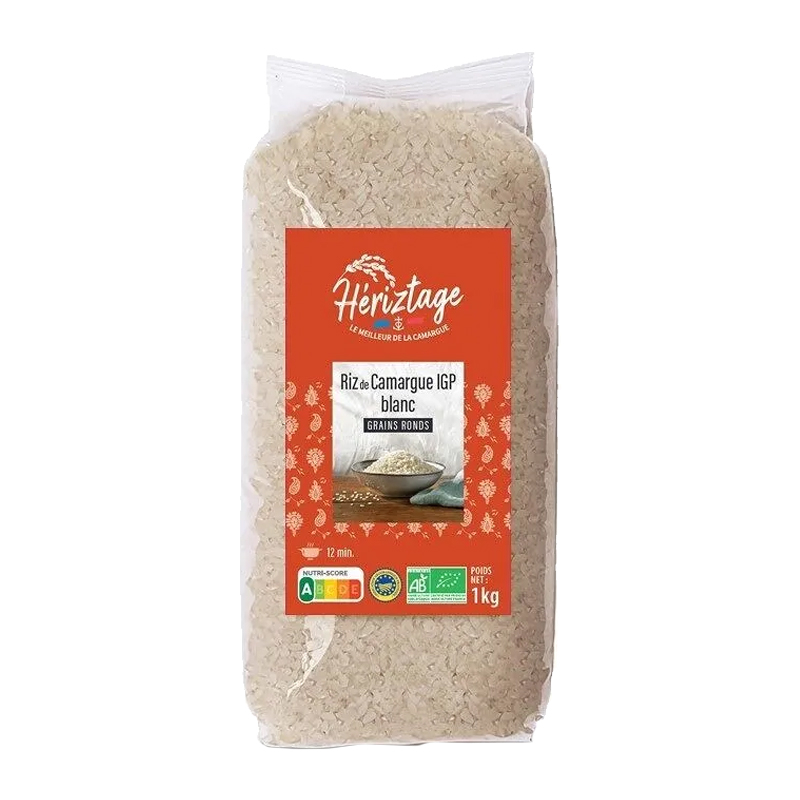 Riz rond blanc bio de Camargue IGP - Origine France - 1kg
