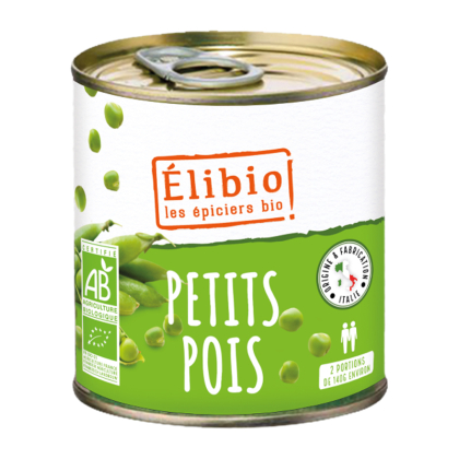 Petits pois bio - Origine Italie - 280g