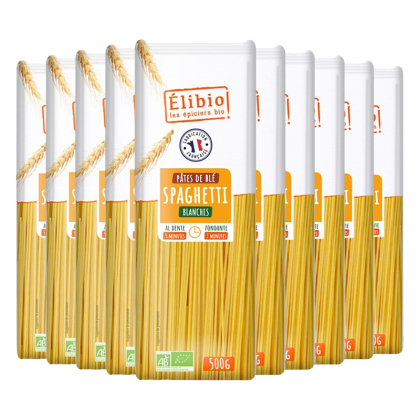 Spaghetti blancs bio - Lot de 10x500g