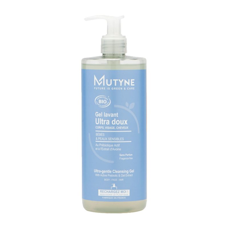 Gel douche ultra doux corps, visage et cheveux - Sans parfum - 500ml
