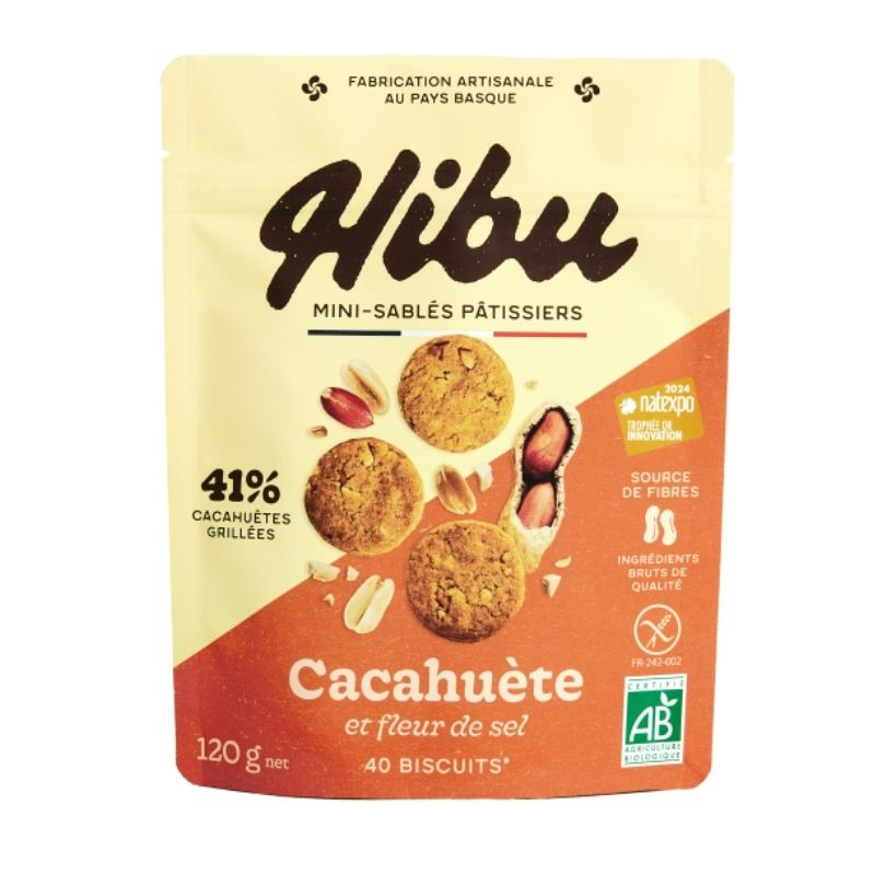 Sablés aux cacahuètes bio, vegan et sans gluten - 120g