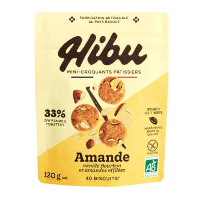 Croquants aux amandes bio, vegan et sans gluten - 120g
