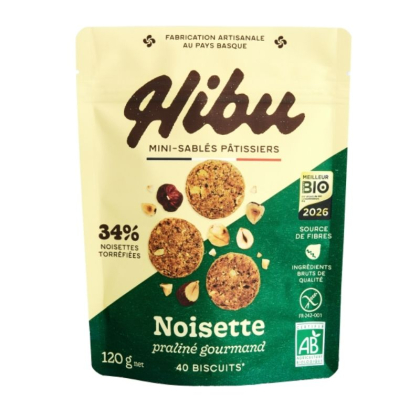 Sablés aux noisettes bio, vegan et sans gluten - 120g