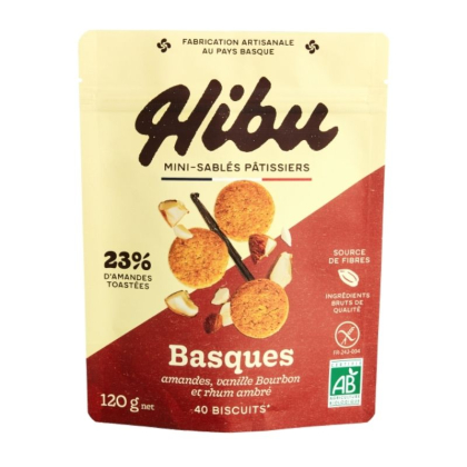 Sablés basques bio, vegan et sans gluten - 120g