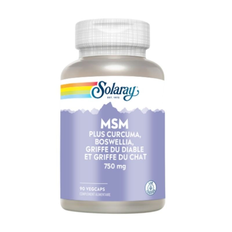 MSM Curcuma, Harpago, Boswelia et griffe du chat - 90 capsules végétales