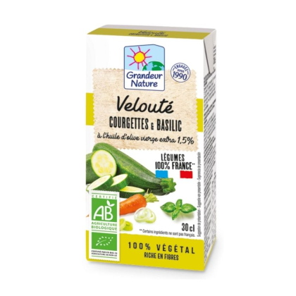 Vélouté de courgettes au basilic et à l'huile d'olive - 30cl