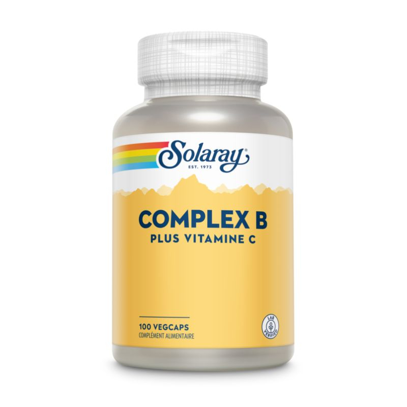 Complexe B plus vitamine C - 100 capsules végétales