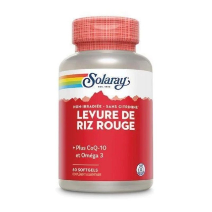 Levure de riz rouge + Co Q10 + Oméga 3 - 60 softgels
