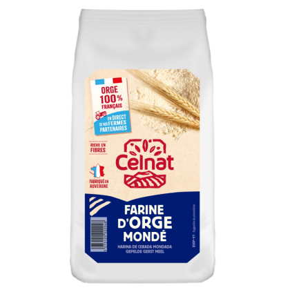Farine d'orge mondé - 500g Celnat Belvibio