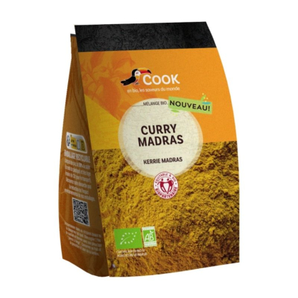 Curry Madras bio en poudre - Éco recharge 35g